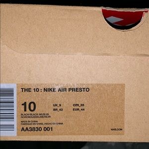 Nike air max off white prestos size 10